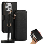 Crossbody Leather Wallet Phone Case with Card Holder for iPhone 16 Series