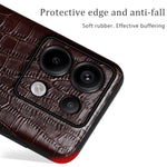 Shockproof Genuine Cowhide Leather Phone Case for Xiaomi Redmi Note 13 Series