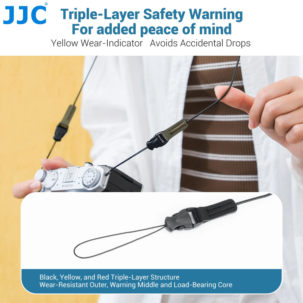 Dual-Shoulder Padded Camera Neck Strap with Quick-Release