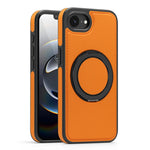 Shockproof Magnetic PC + TPU Case with 360° Rotating Ring Holder for iPhone 16e