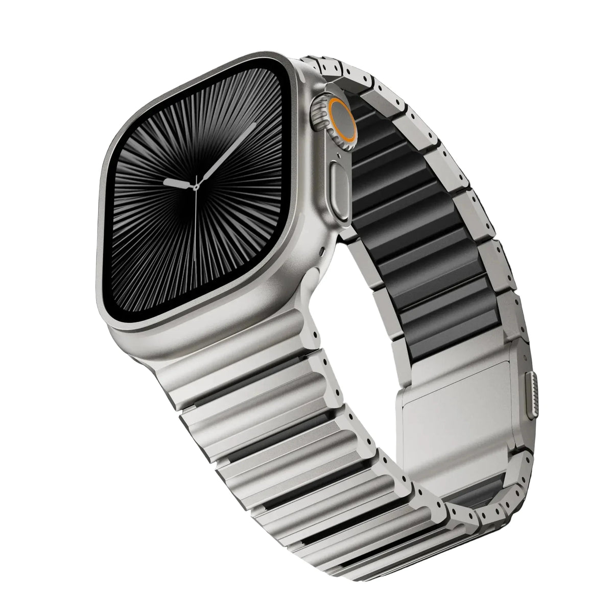Metal Link Band with Magnetic Quick-Release for Apple Watch
