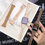 Women’s Slim Sheepskin Leather Strap for Apple Watch