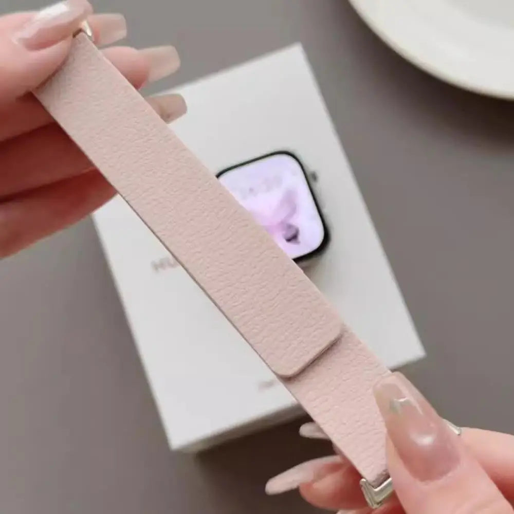 Premium Magnetic Lychee Pattern Silicone Watchband for Samsung Galaxy Watch 8 / Galaxy Watch 8 Classic