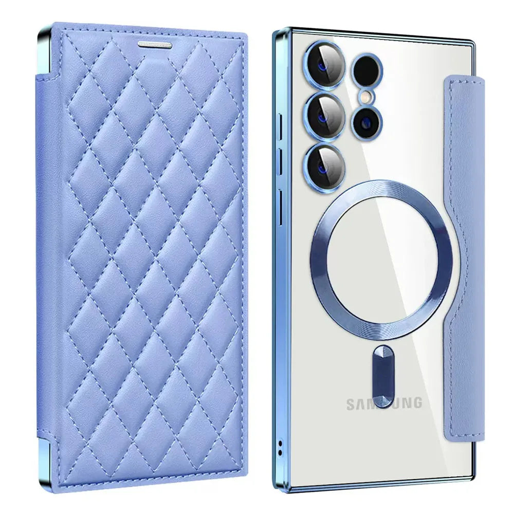 Premium Magnetic Leather Flip Case for Samsung Galaxy S25 Series