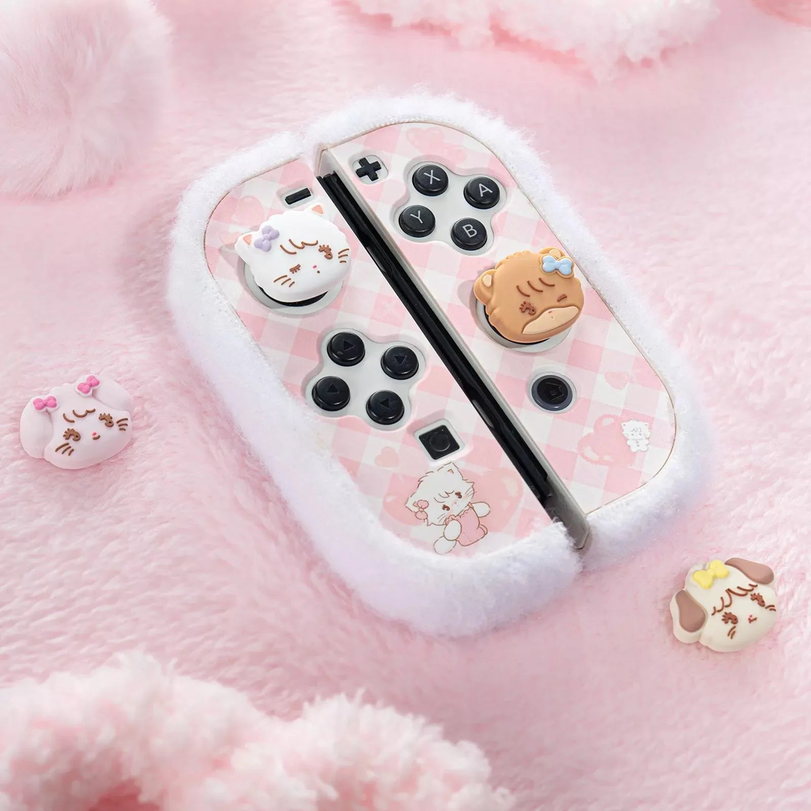 Fluffy Protective Case for Nintendo Switch OLED & Joy-Con Controllers