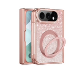 Glitter Rhinestone MagSafe Case with 360° Rotating Ring Stand for iPhone Duo