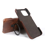 Premium Genuine Leather Case with Foldable Stand for iPhone 16 Series