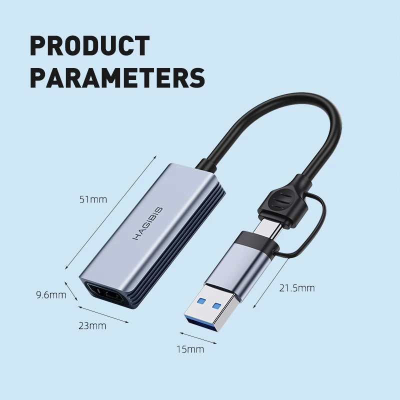 Hagibis USB 3.0 HDMI Video Capture Card