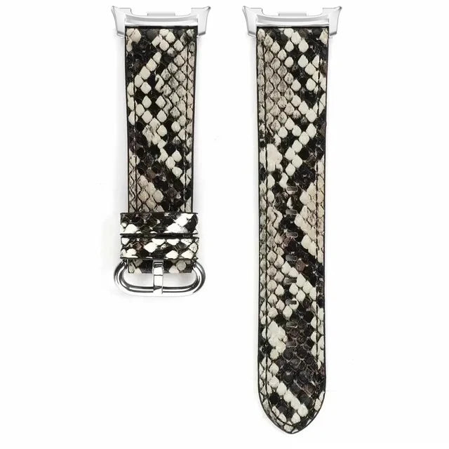 Genuine Leather Snake Pattern Bracelet Strap for Samsung Galaxy Watch 8 & Galaxy Watch 8 Classic