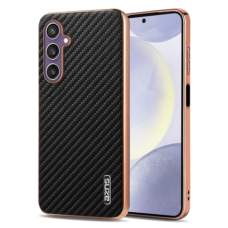 Durable Carbon Fiber Pattern Phone Case for Samsung Galaxy A36