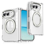 Shockproof Clear MagSafe Case with 360° Rotating Kickstand Ring for iPhone Duo