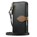 Google Pixel 9 Series Luxury Leather Crossbody Wallet Case (Long Strap)