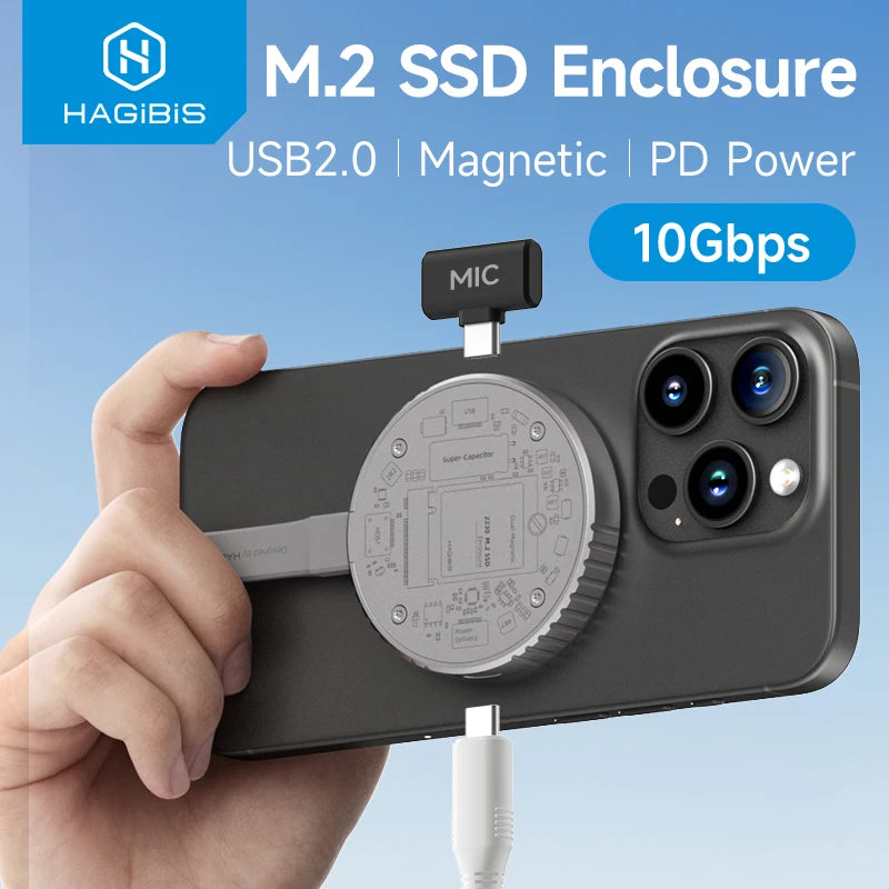 Hagibis MC100 Pro USB-C 3.2 Gen2 Magnetic SSD Enclosure