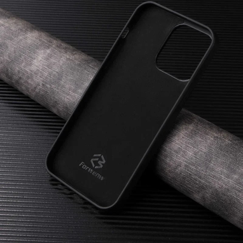 Vintage-Style Leather Wallet Case for iPhone 15 Series