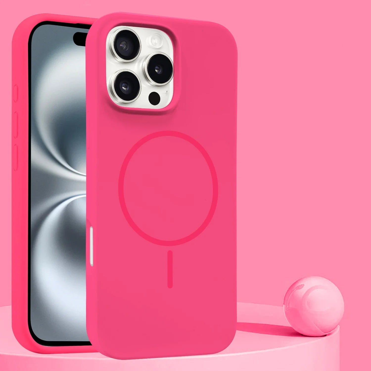 Soft Liquid Silicone MagSafe-Compatible Case for iPhone 16 Series