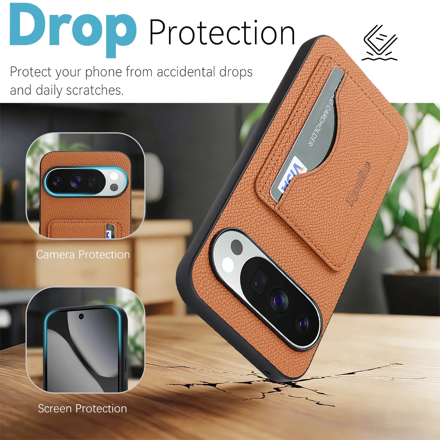 Business Leather Wallet Case for Google Pixel 9 Series