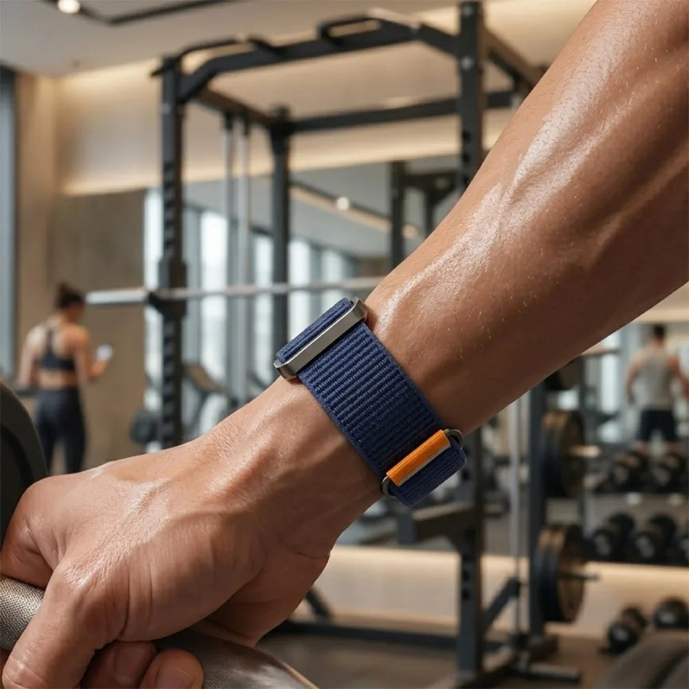 Velcro Adjustable Woven Nylon Watch Strap for Google Fitbit Air
