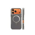 Premium Carbon Fiber Texture MagSafe Case with Bracket for iPhone 17 Series