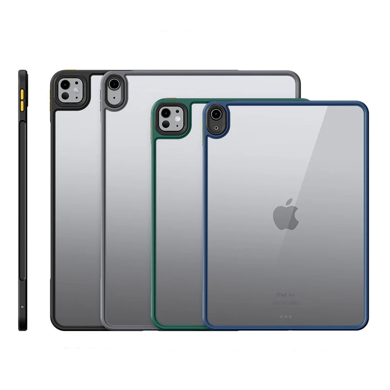 Hybrid TPU and Polycarbonate Clear Bumper Case for iPad Air (2024)