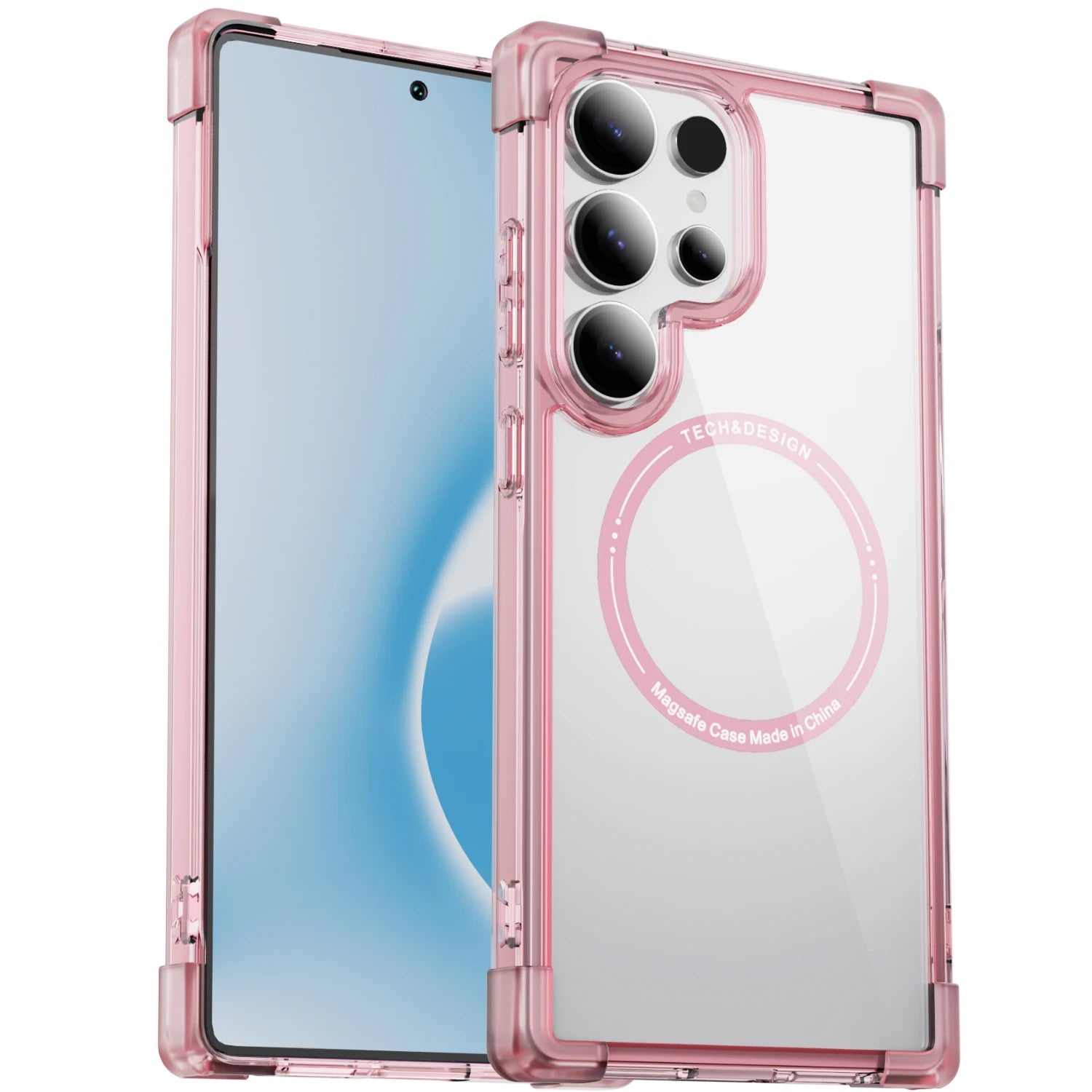 Clear Shockproof Magnetic Case with Airbag Protection for Samsung Galaxy S25 Series