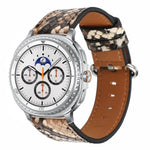 Genuine Leather Snake Pattern Bracelet Strap for Samsung Galaxy Watch 8 & Galaxy Watch 8 Classic