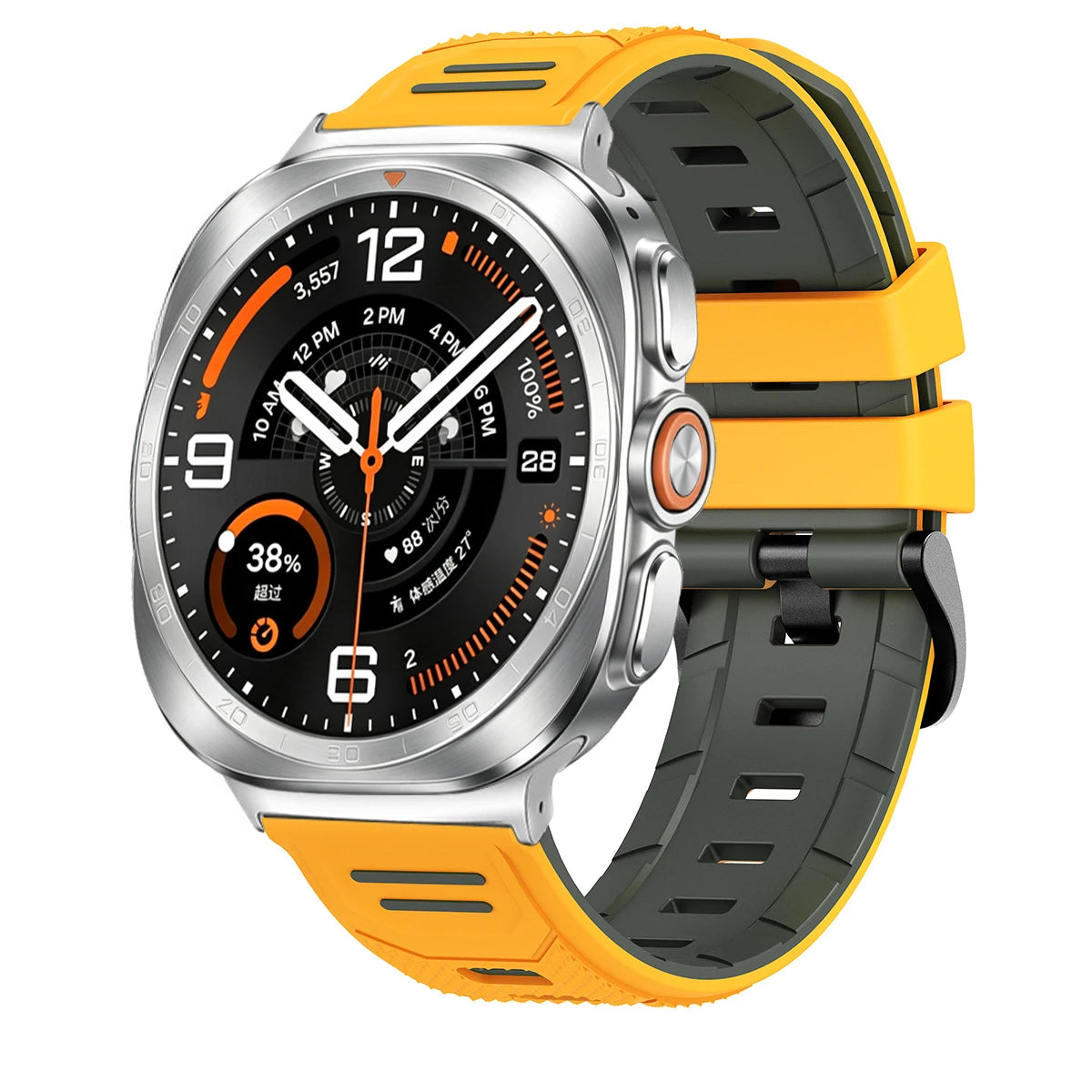 Two-Tone Perforated Silicone Sport Strap for Samsung Galaxy Watch 9