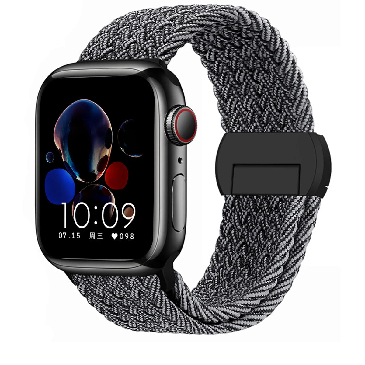 Stretchable Braided Solo Loop with Magnetic Closure for Apple Watch