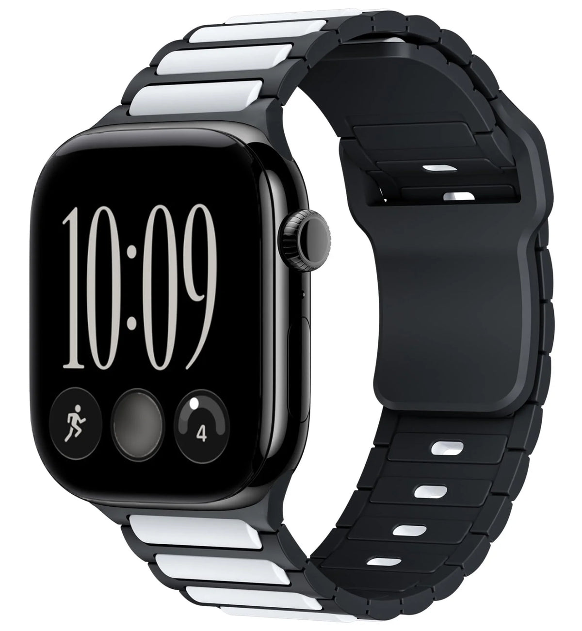 Silicone Quick-Release Band with Segmented Link Design for Apple Watch