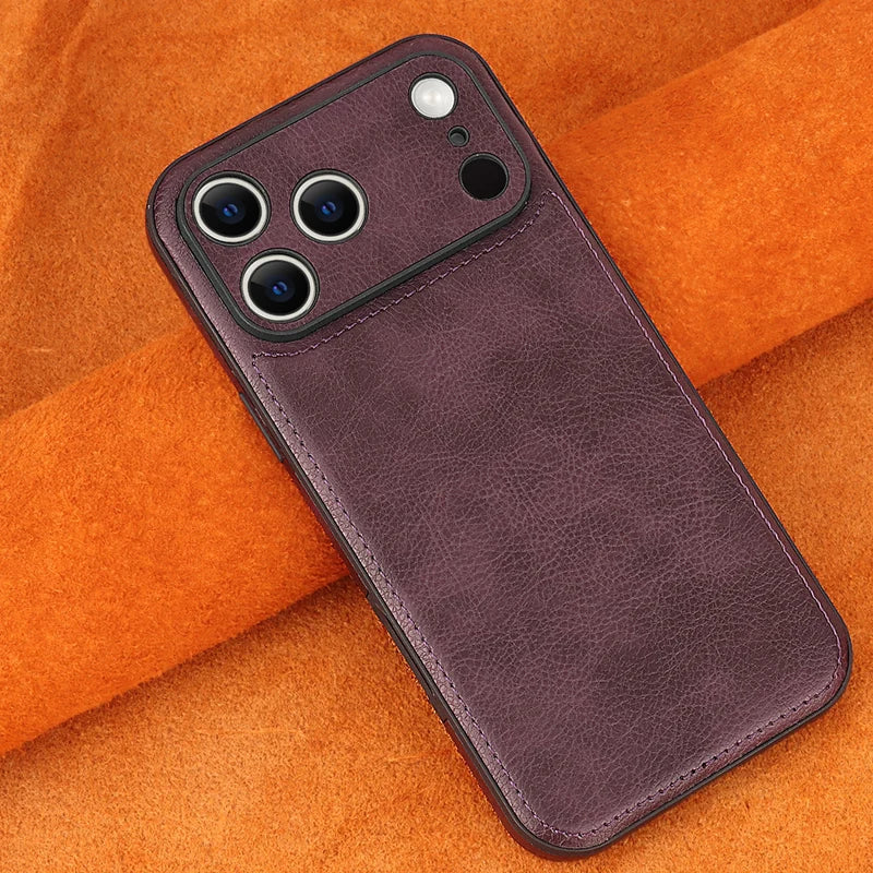 Classic Leather Texture Shockproof Case for iPhone 17 Series