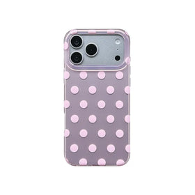 Translucent Polka Dot Case with Raised Camera Frame for iPhone 18 Series