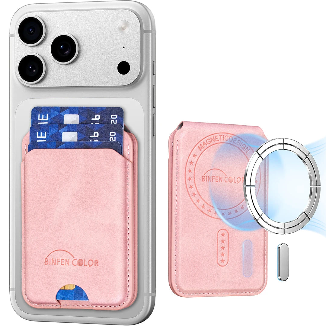 Magnetic Leather Stand Card Holder for iPhone