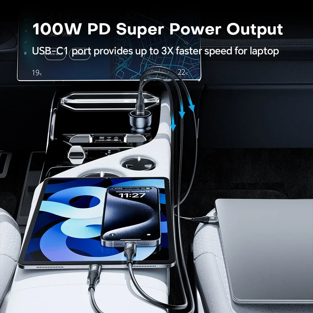 ASOMETECH 138W USB-C Car Charger c