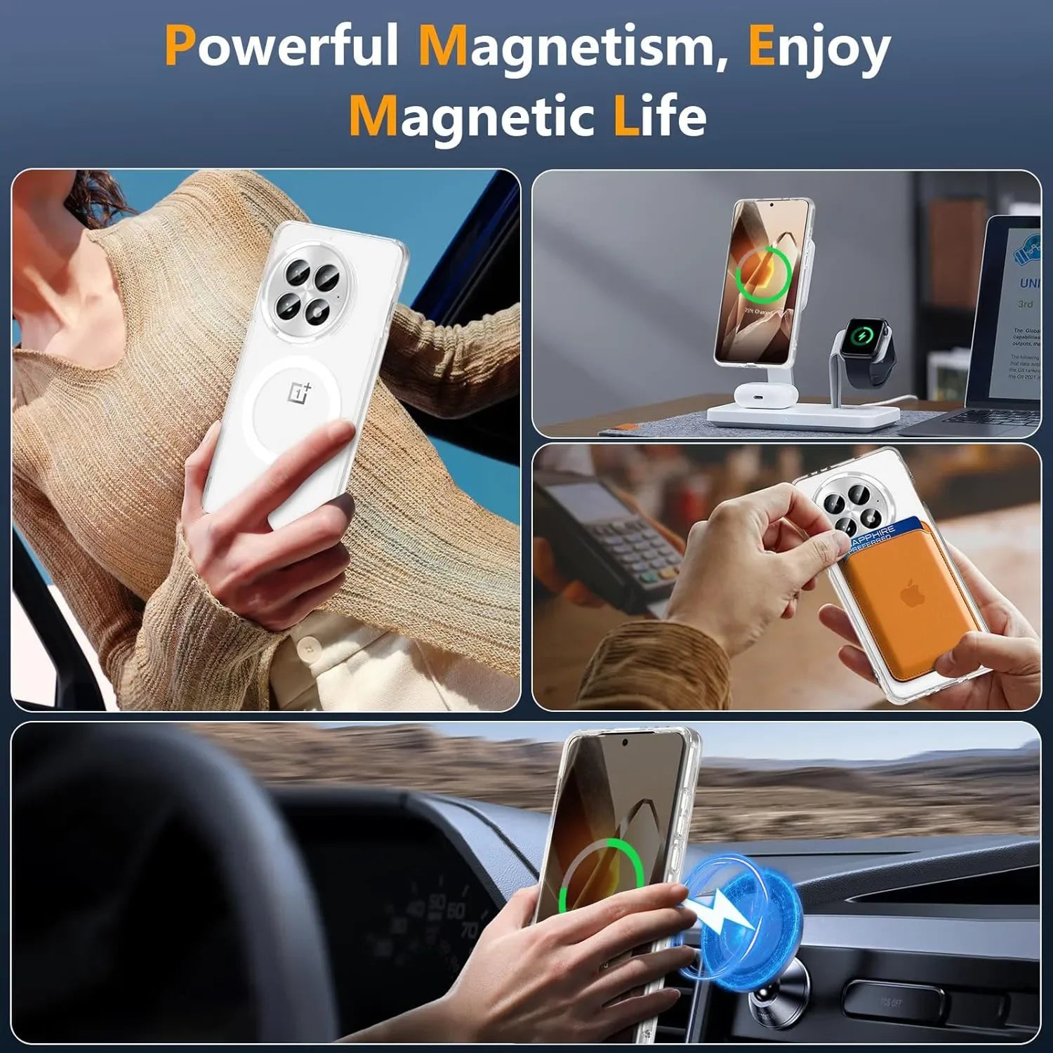 Shockproof Clear Magnetic Case for Xiaomi 15 Ultra