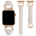 Moon Shaped Rhinestone Leather Strap for Apple Watch