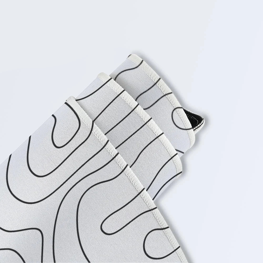 Black & White Contour Line Art Gaming Mouse Pad - Precision and Style in One
