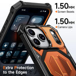 Heavy Duty Armor MagSafe Case with Metal Kickstand for iPhone 17 Series
