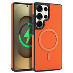Carbon Fiber Magnetic Leather Case for Samsung Galaxy S24 Series