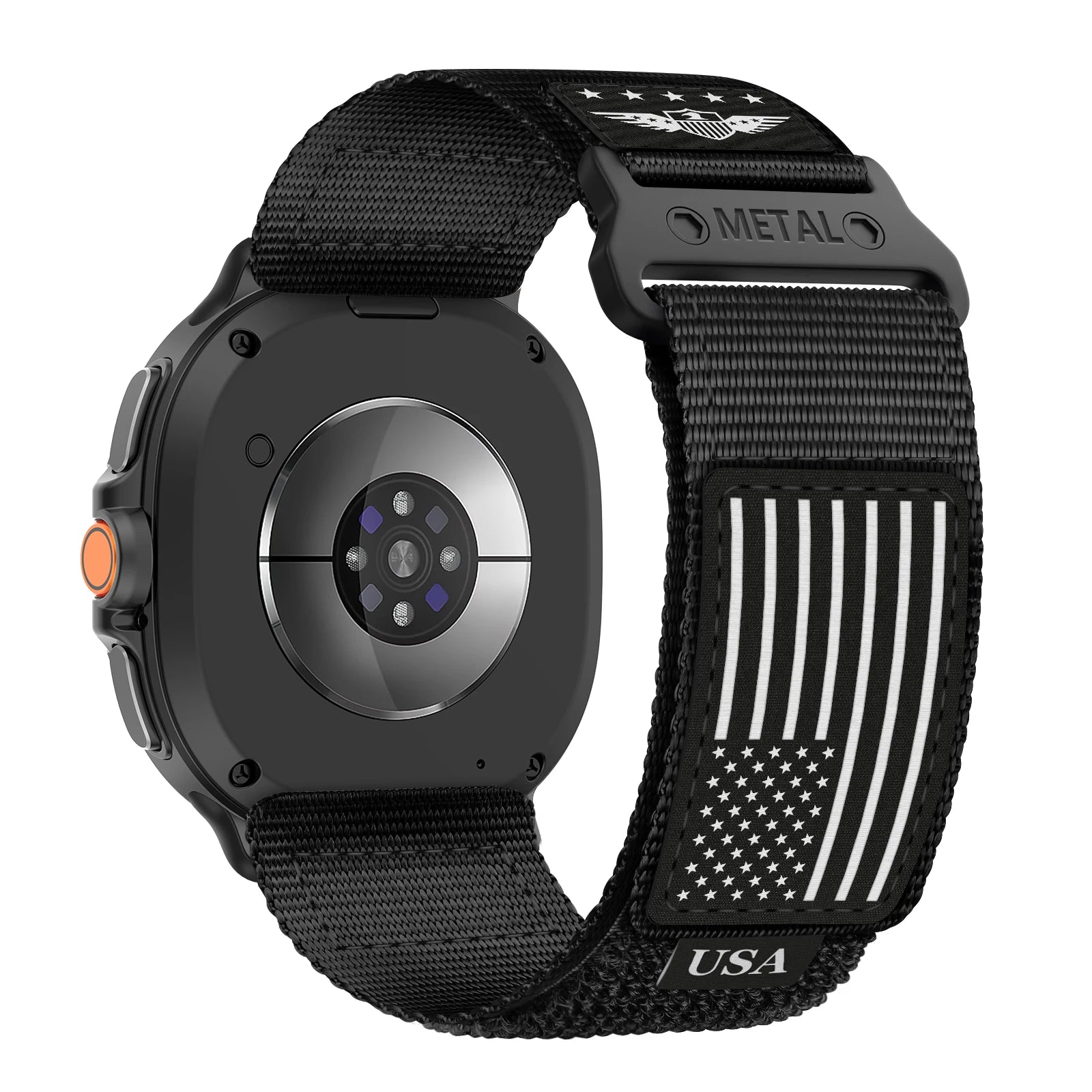 USA Flag Durable Nylon Bracelet for Samsung Galaxy Watch 8 & Galaxy Watch 8 Classic