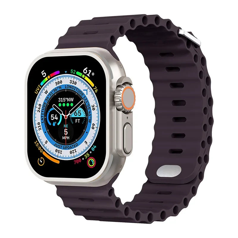 Soft-Touch Ocean Silicone Sport Band for Apple Watch