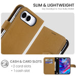Pebbled Leather Kickstand Flip Wallet Case with MagSafe for iPhone Duo