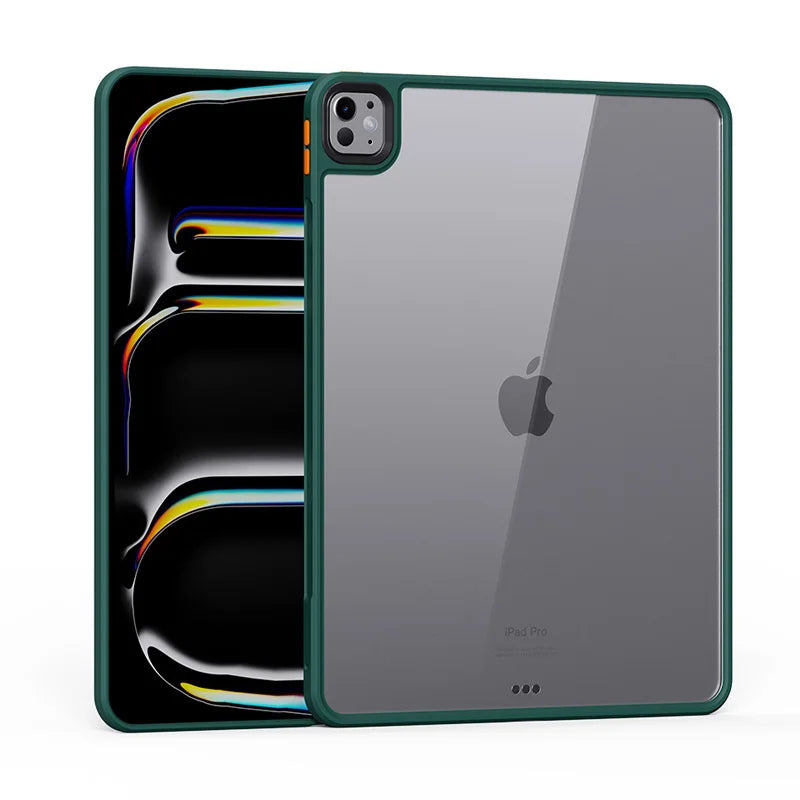 Clear Hybrid TPU and PC Bumper Case for iPad Pro (2024)