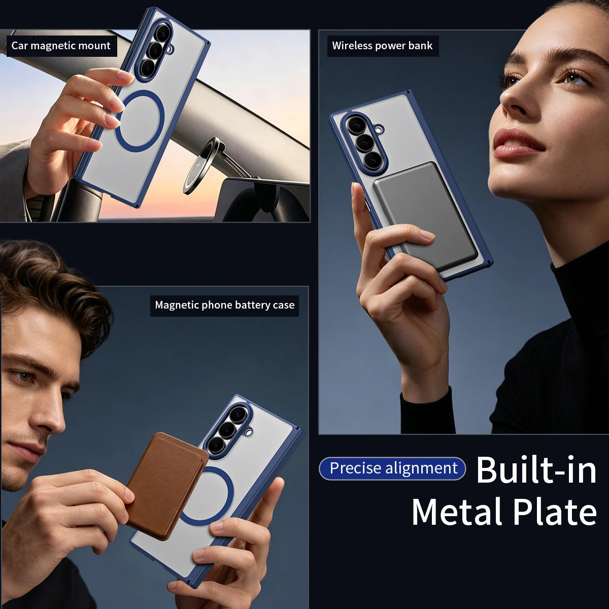Luxury Business Shockproof Magnetic Case for Samsung Galaxy Z Fold 8 Ultra