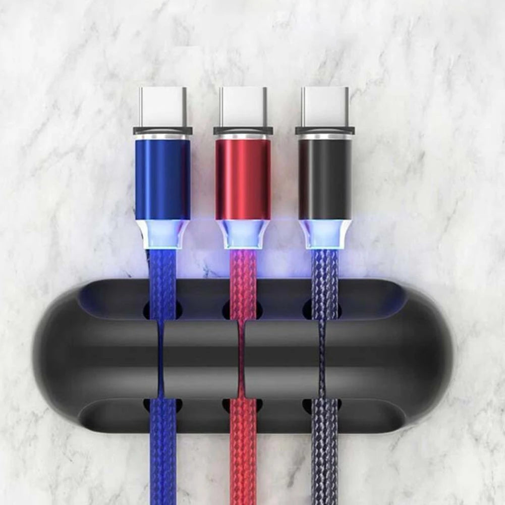 3-Slot Self-Adhesive Cable Organizer Clips