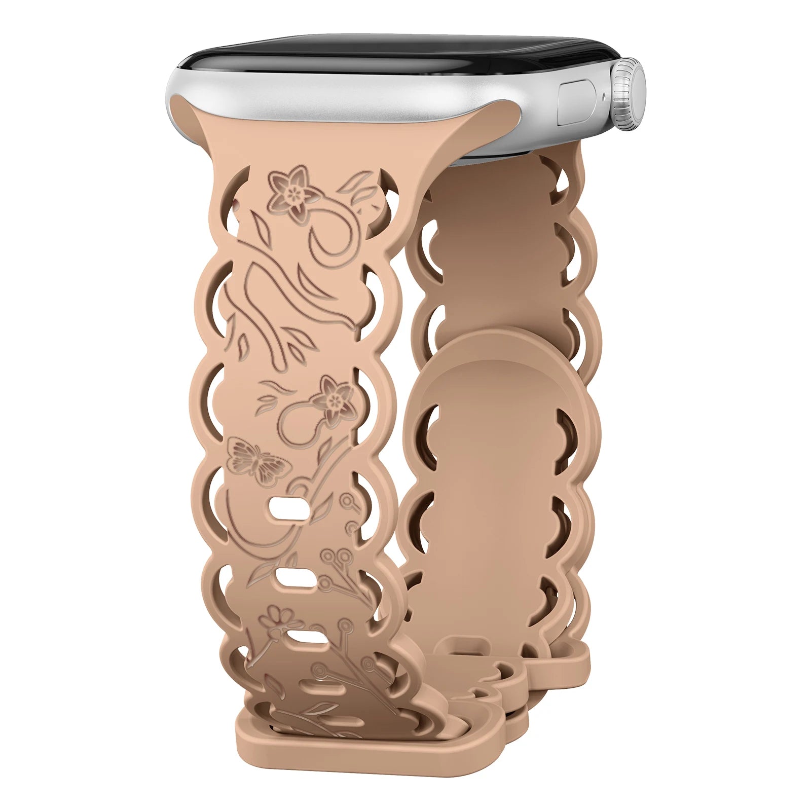 Women’s Breathable Floral Silicone Band for Apple Watch