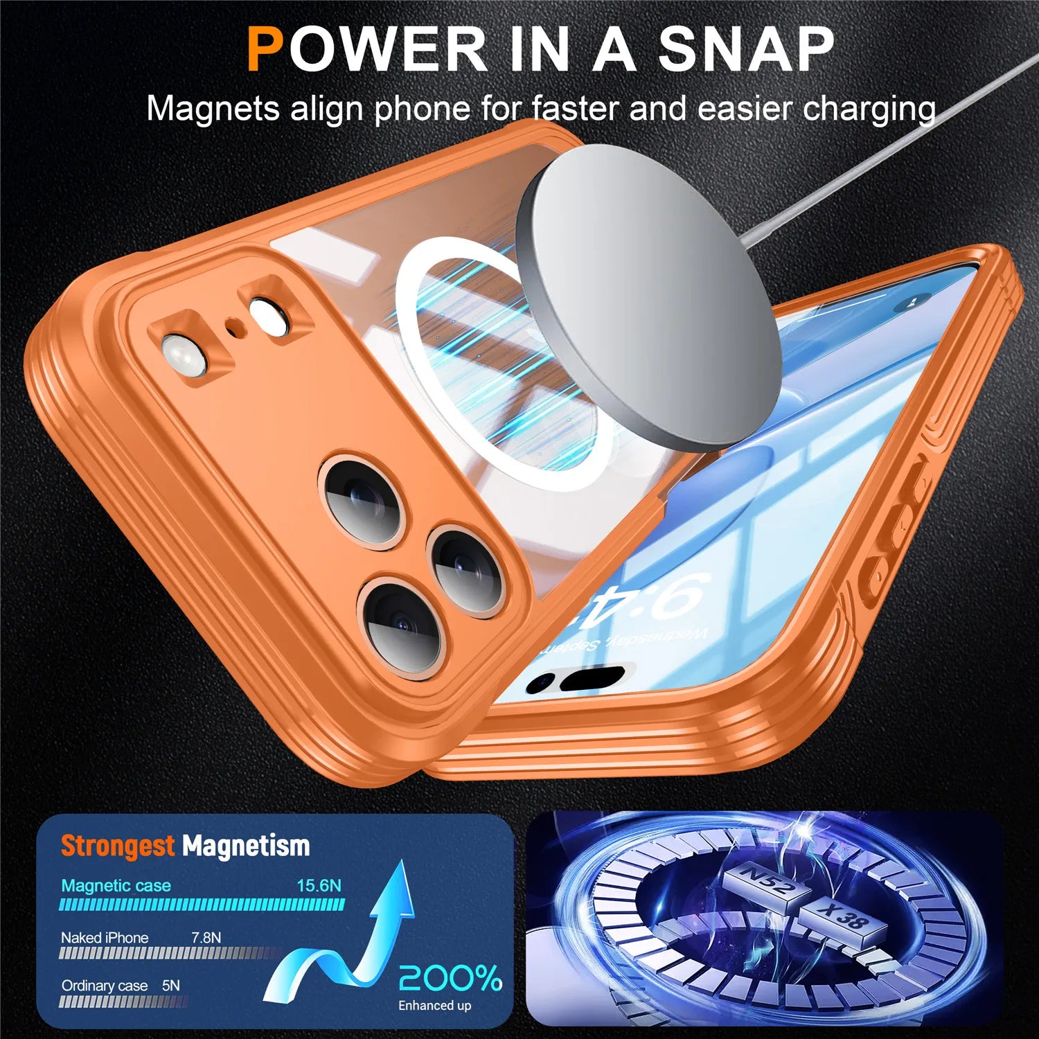 iPhone 17 Series Double Layer Full-Cover Case with Lens Protection