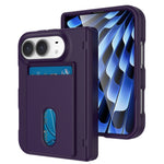 Spring-Loaded Hinge Protection Case with Card Slot for iPhone Duo