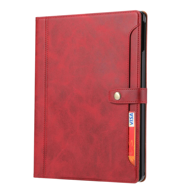 Luxury Business Flip Leather Book Case with Card Slot Stand for iPad Pro (2024)