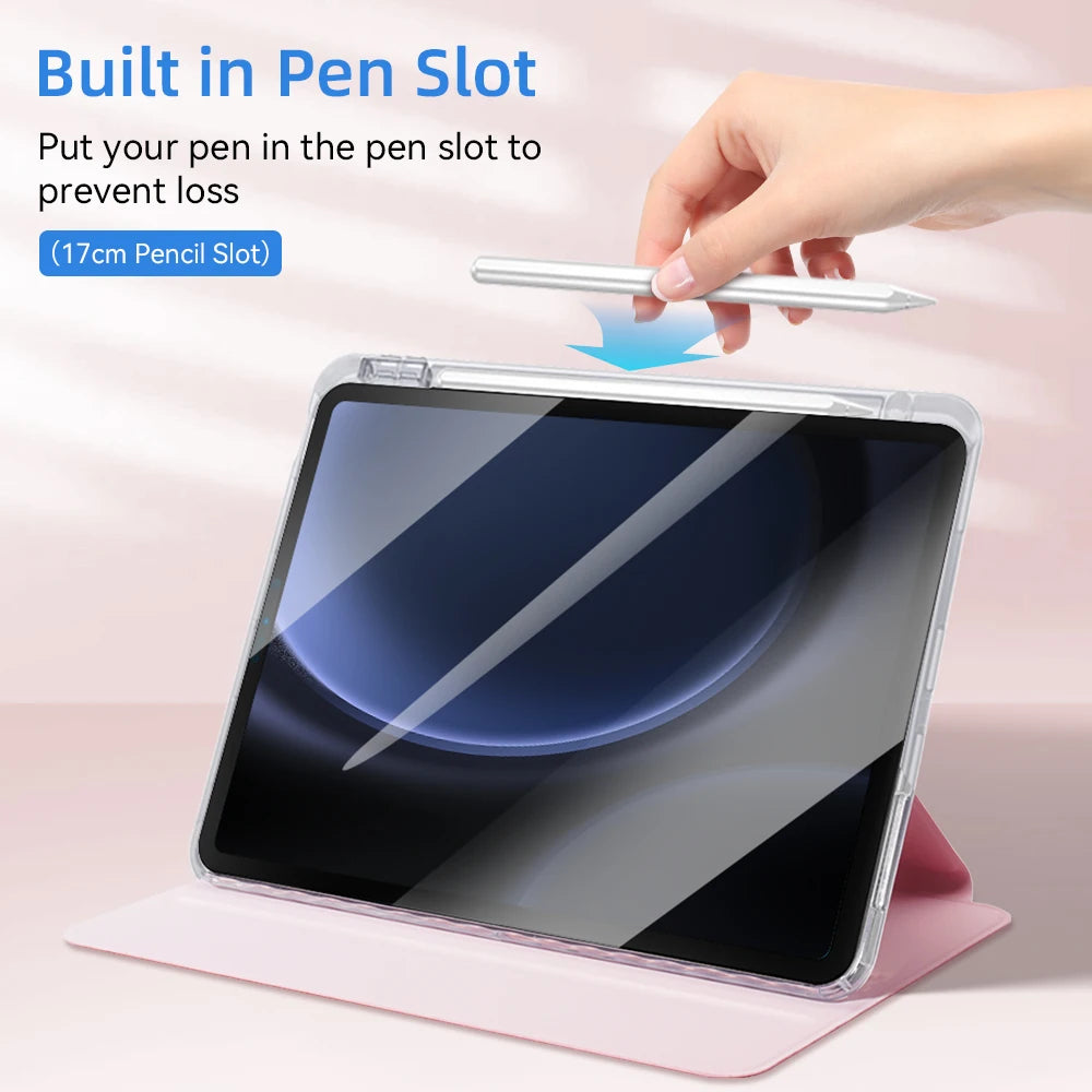 Samsung Galaxy Tab S9 Plus 360° Rotating Shockproof Stand Case with Pen Slot
