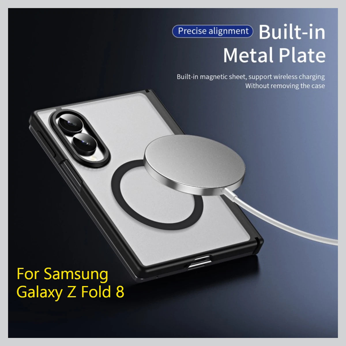 Soft-touch Matte Hinge Protection Case for Samsung Galaxy Z Fold 8