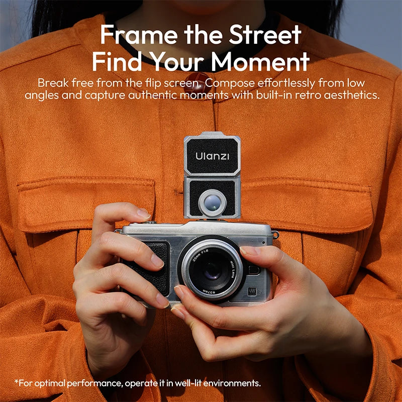 Ulanzi VF01 Waist-Level Viewfinder with 3-Element Glass Lens